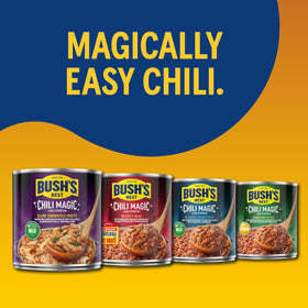 Label shows gluten free and dairy free on Bush's Best White Chili Magic Starter.