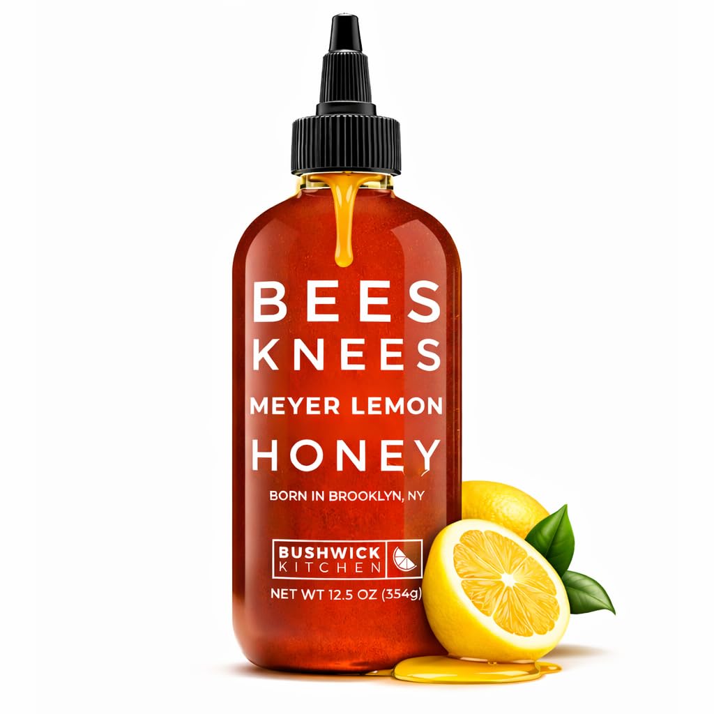 Bushwick Kitchen Bees Knees Meyer Lemon Honey jar highlighting bright citrus aroma for tea and yogurt