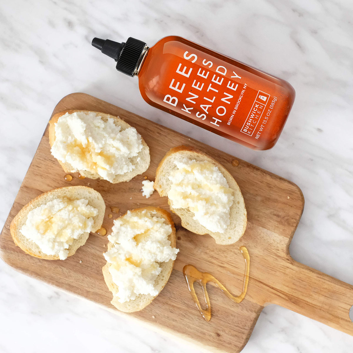 Bees Knees salted honey USA harvest supports bee-friendly farming.