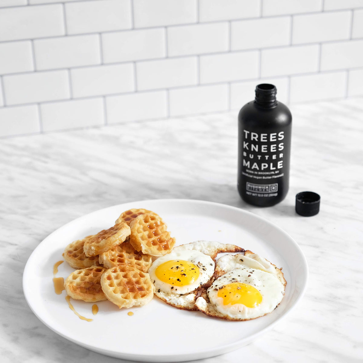 Bushwick Kitchen syrup jar showing authentic Catskills source and natural ingredients