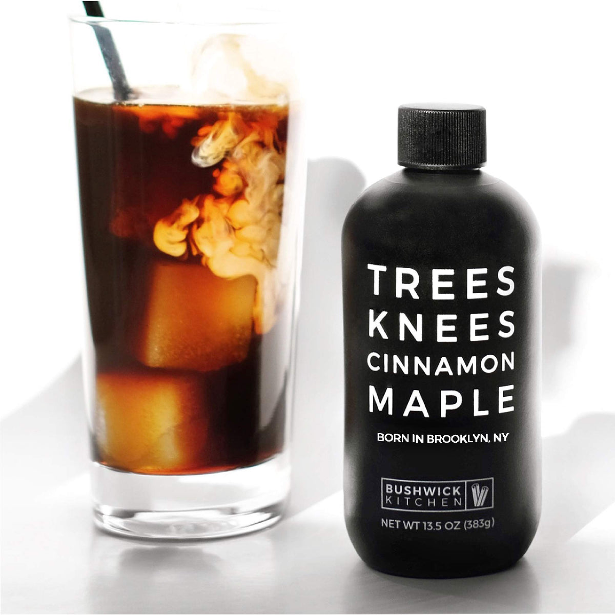 Bushwick Kitchen Trees Knees Cinnamon Maple Syrup drizzled on fruit, warm glaze.