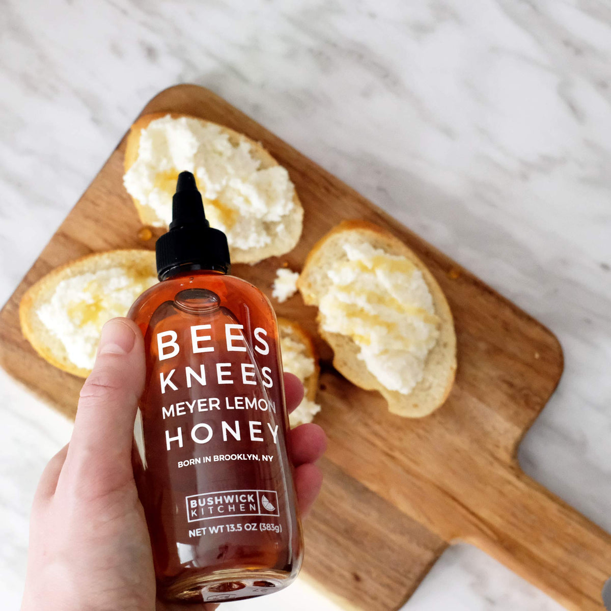 Bushwick Kitchen Lemon Honey squeeze-bottle for easy drizzling and portion control