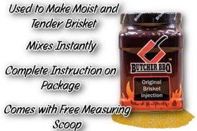 Butcher BBQ Original Brisket Injection application on meat before cooking