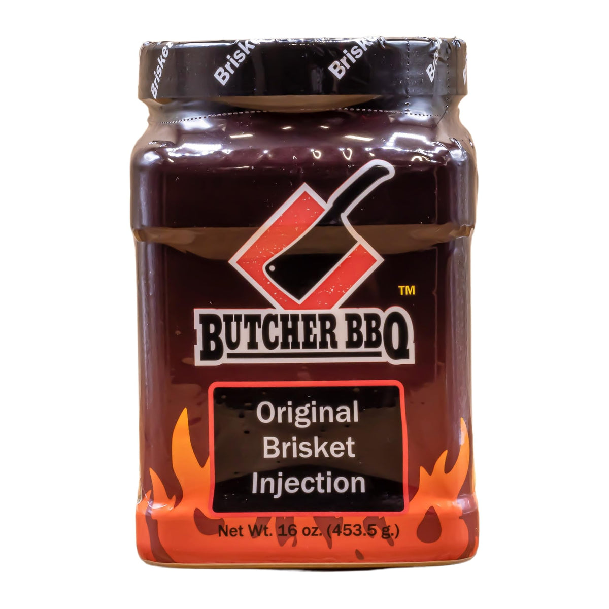 Butcher BBQ Original Brisket Injection bottle ready to infuse rich flavor into meat