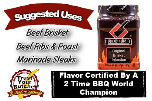 Butcher BBQ Original Brisket Injection prep scene for even flavor