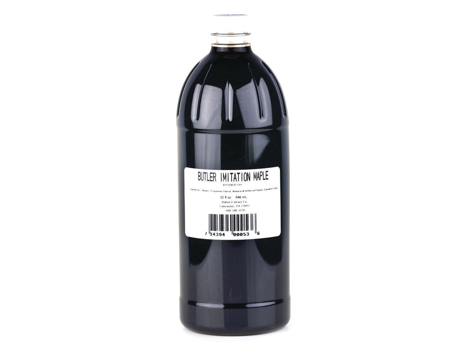Butlers-Best imitation maple extract bottle adds maple flavor to cookies and cakes.