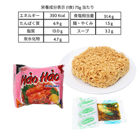 BUTO Hao Hao spicy shrimp noodles package close-up
