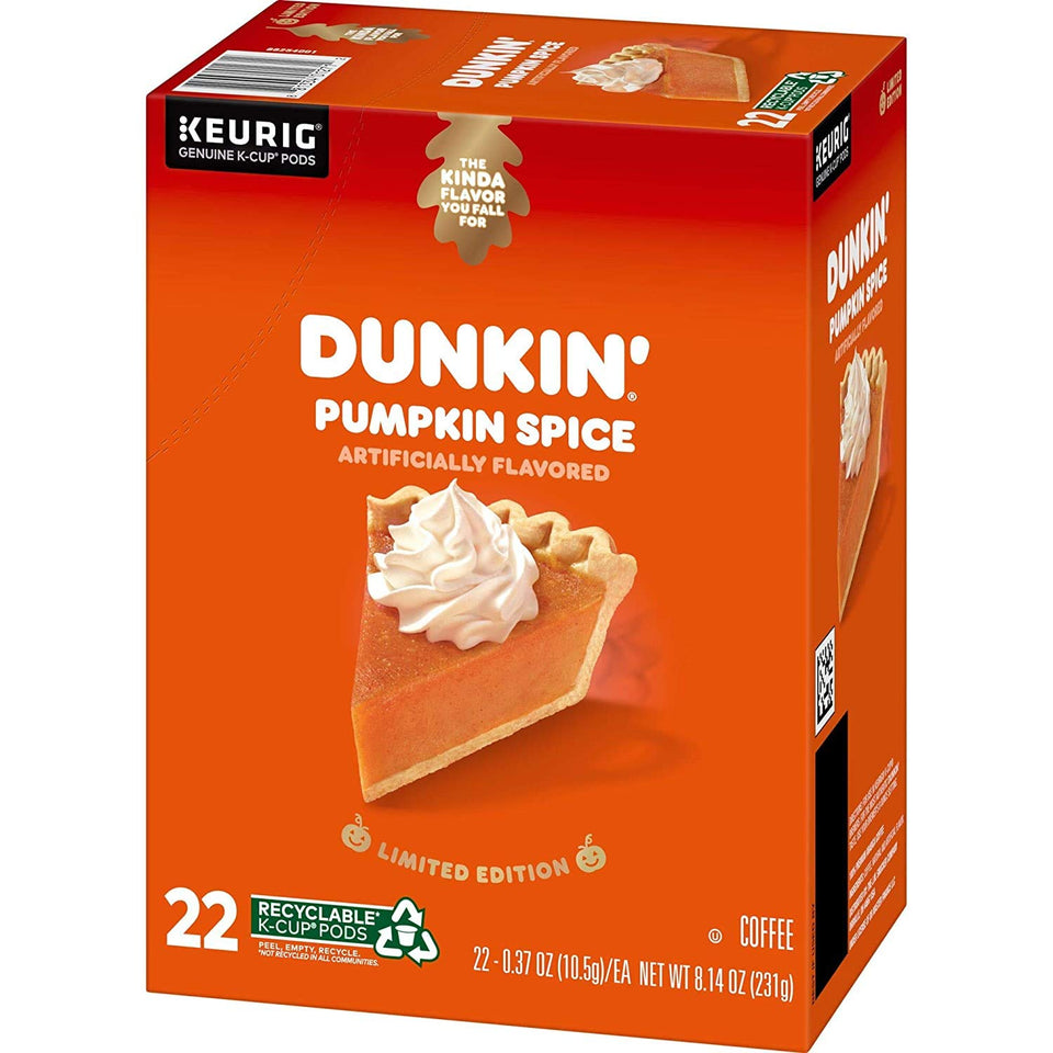 BUTO Dunkin Pumpkin Spice Coffee 22-capsules pack for quick autumn mornings