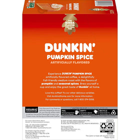 BUTO Dunkin Pumpkin Spice capsules close-up highlights rich flavor for a convenient brew