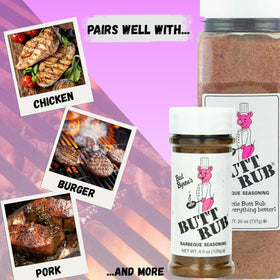 Chicken thighs coated with Butt Rub for even flavor distribution