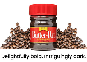 Butter-Nut cup with crema showcases authentic espresso texture.