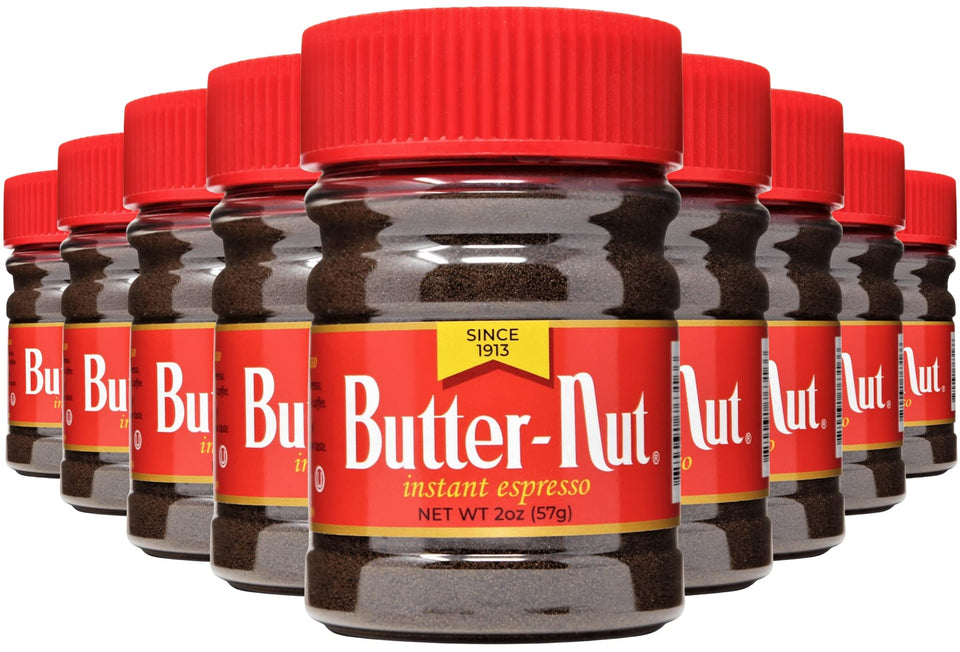 Butter-Nut instant espresso packshot for quick, rich coffee at home