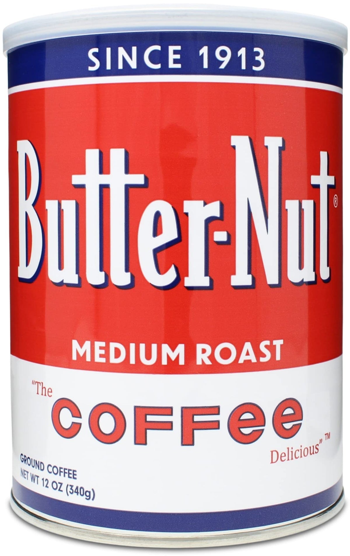 Butter-Nut Original Blend ground coffee can ready for fresh mornings.