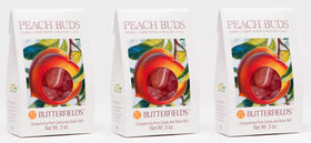 Butterfields Peach Buds display jar ready for gifting or sharing.