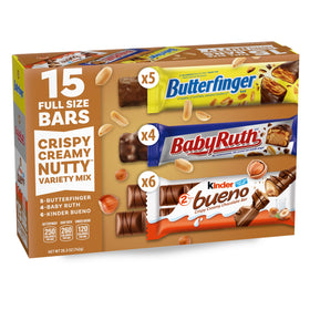 Butterfinger full-size bar pack on display for quick snacking and cravings.