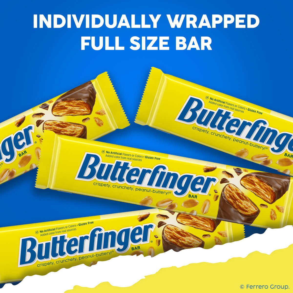 Butterfinger bar in a lunch bag for a quick pick-me-up.