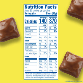 Butterfinger Unwrapped Minis box open with wrappers visible, perfect for on-the-go treats.