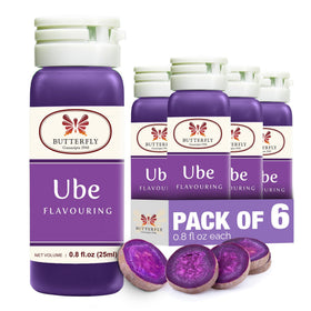 Butterfly Gunacipta 1948 Ube paste packaging showcases a six-count supply.
