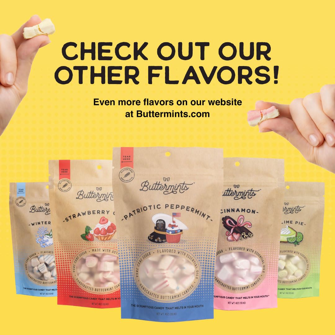 Buttermints artisan candy-making process emphasizes traditional craft.