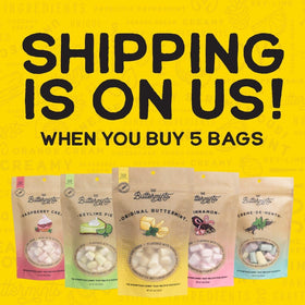 Buttermints packaging illustration hints at everyday celebration.