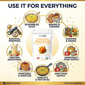 BUY THE CRAVE emergency egg supply provides a reliable shelf-stable option.