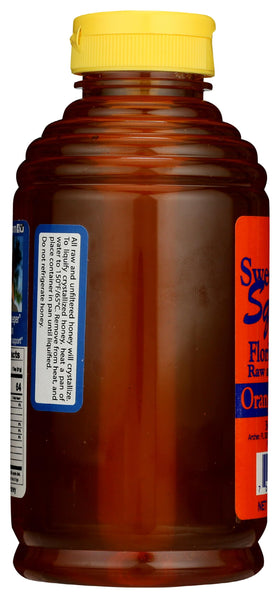 Buzzn Bee orange blossom honey jar on kitchen counter