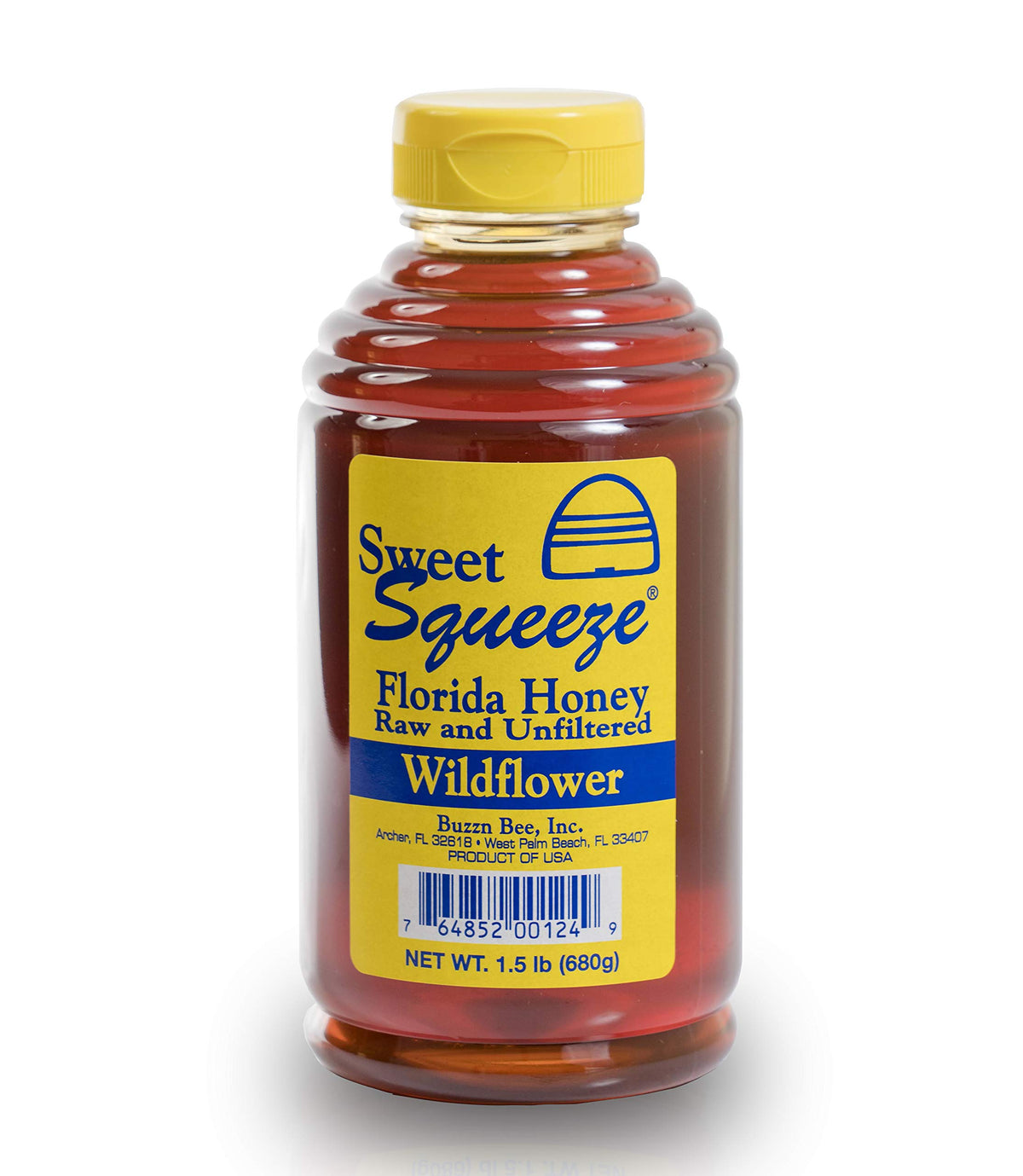 Buzzn Bee Raw Florida Honey bottle with wildflower flavor and unpasteurized purity