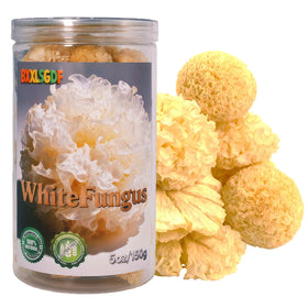 BXXLSGDF Snow Fungus Whole Pieces soaking to rehydrate for rich soup base