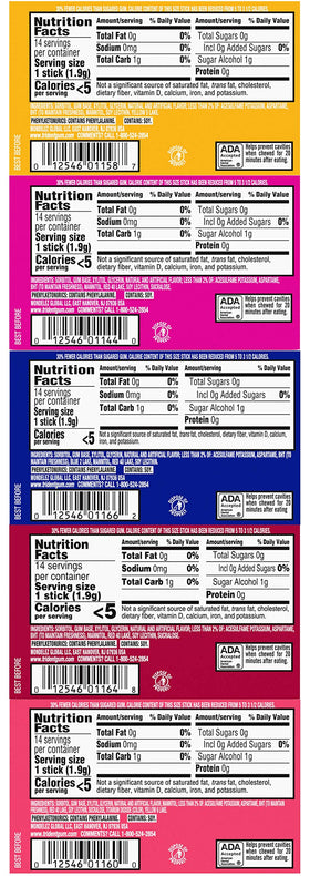 By The Cup Trident sugar-free gum colorful labels draw shoppers to try options
