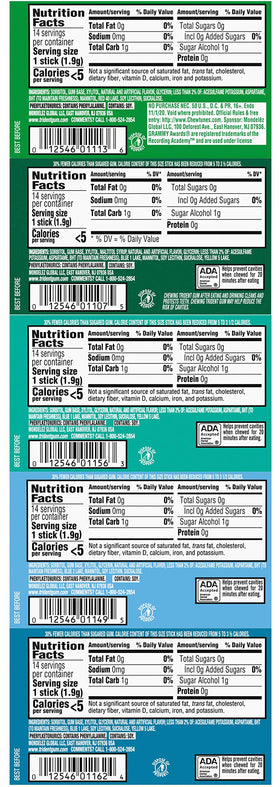 By The Cup Trident sugar-free gum foil pack close-up emphasizes compact freshness