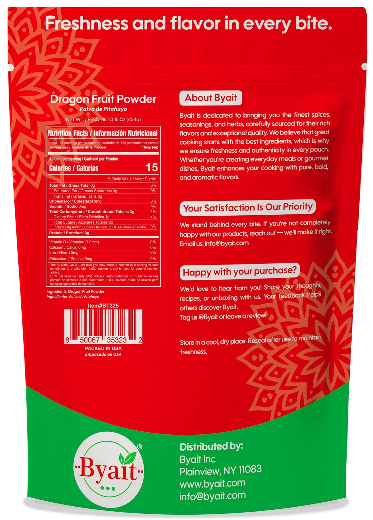 Byait dragon fruit powder in cocktails for natural color and aroma