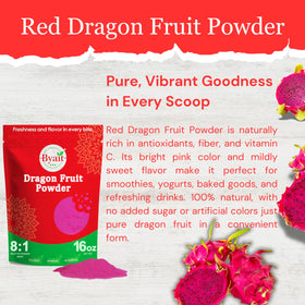Byait dragon fruit powder pink swirl demonstrates natural color for drinks and desserts