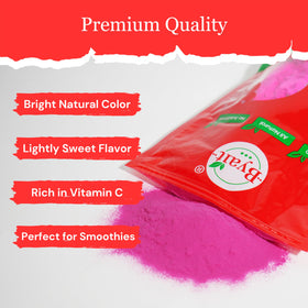 Byait dragon fruit powder used in smoothies as a color and flavor boost