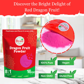 Byait dragon fruit powder in vegan desserts for color and tropical flavor