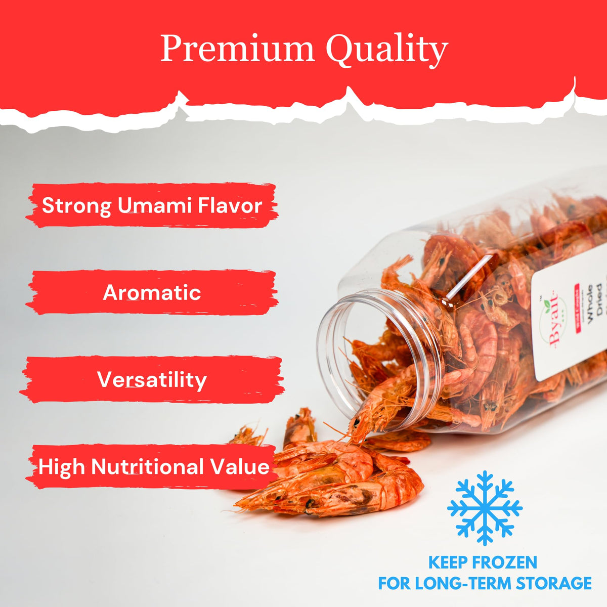 Byait dried shrimp ramen-topping enhances bowls with deep umami aroma.