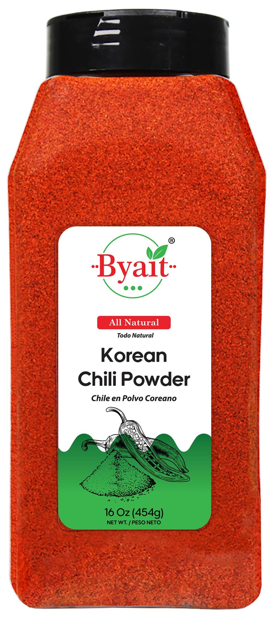 Byait Gochugaru bottle front view for authentic Korean cooking with balanced heat.