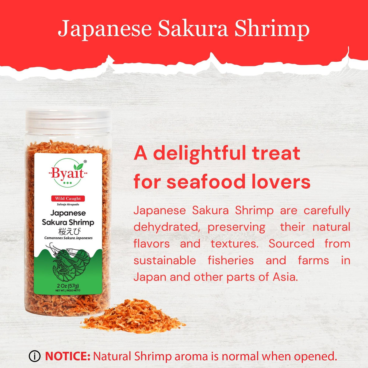Byait Sakura shrimp soup ingredient adds depth to seafood broths