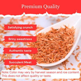 Sun-dried Byait Sakura Shrimp texture enhances soups and curries with umami.