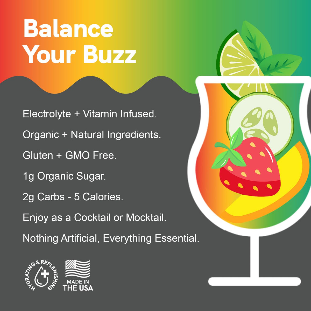 BYB mango margarita glass with tropical aroma and bright flavor.