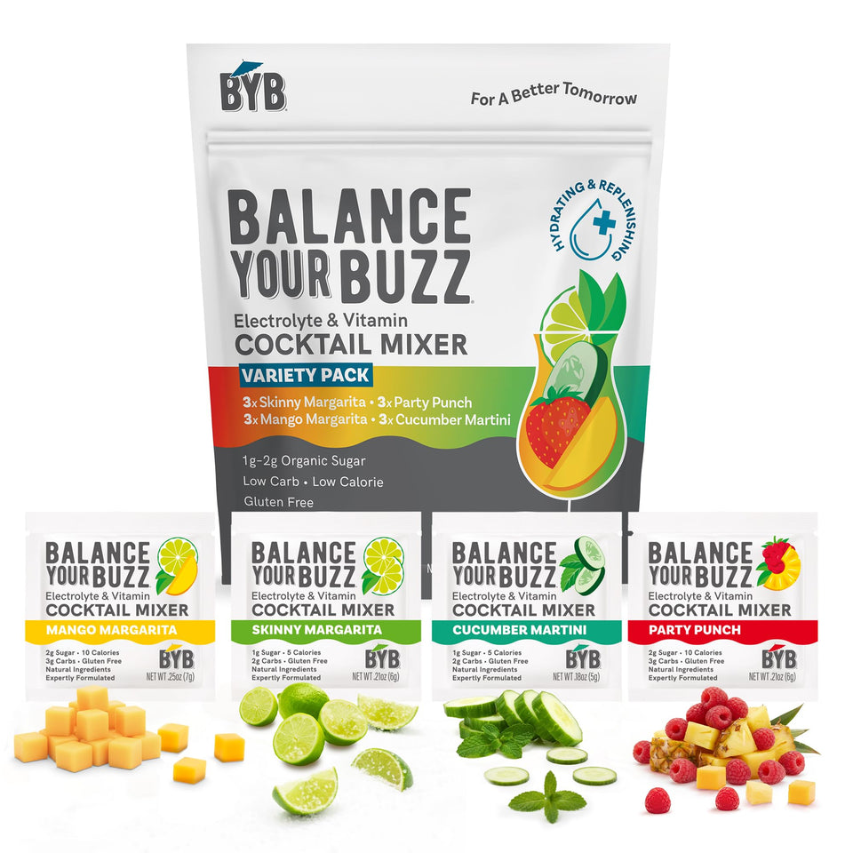 BYB Party Punch bottle ready for celebrations with balanced hydration.