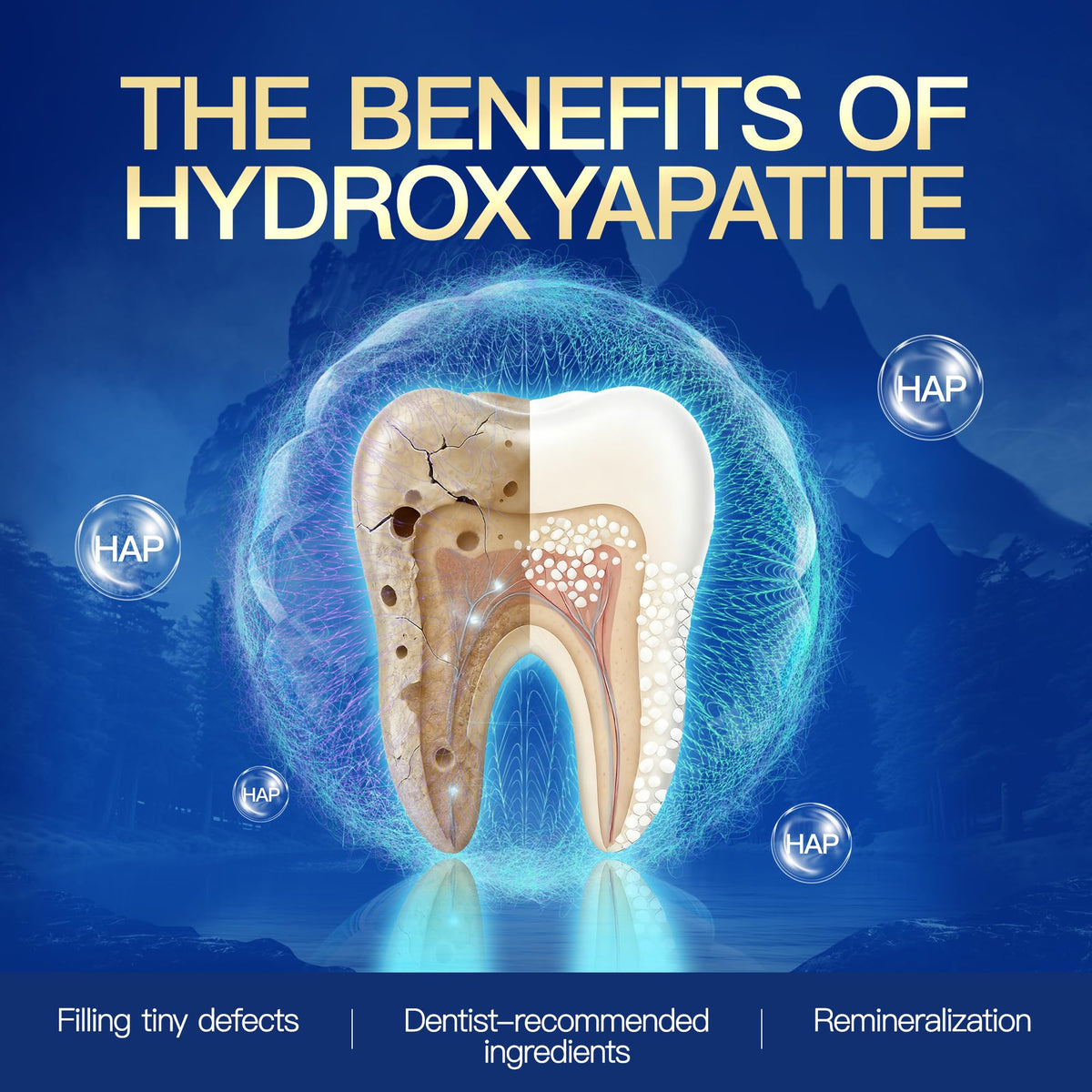 BYH natural ingredients gum with coconut oil promotes gentle cleaning