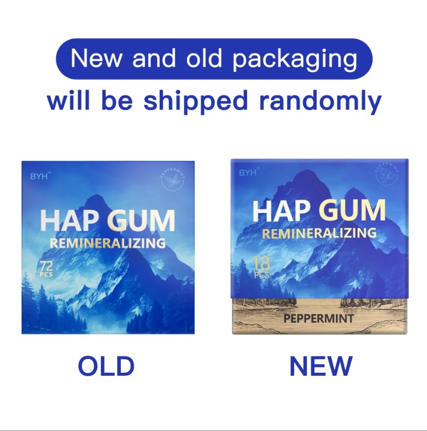 BYH sugar-free spearmint pack-open showing refreshing, tooth-friendly chew