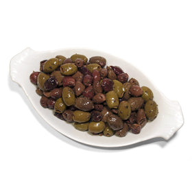 Byzantine hand-harvested olives from Mediterranean farms elevate appetizer trays.