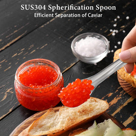 BZZAQ stainless steel caviar spoon for easy scooping