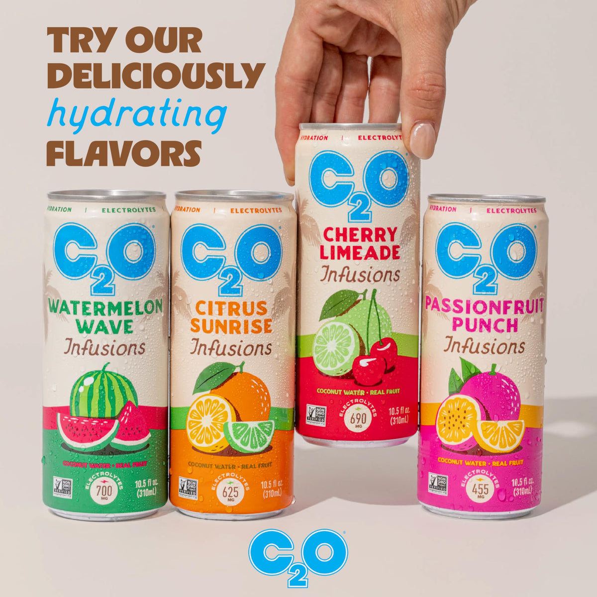 C2O Cherry Limeade glass served with ice demonstrates versatile refreshment after workouts