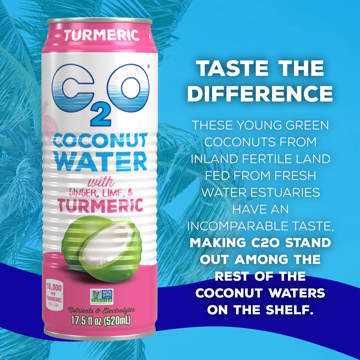 C2O sustainable can showcases farmer partnerships and eco-friendly packaging.