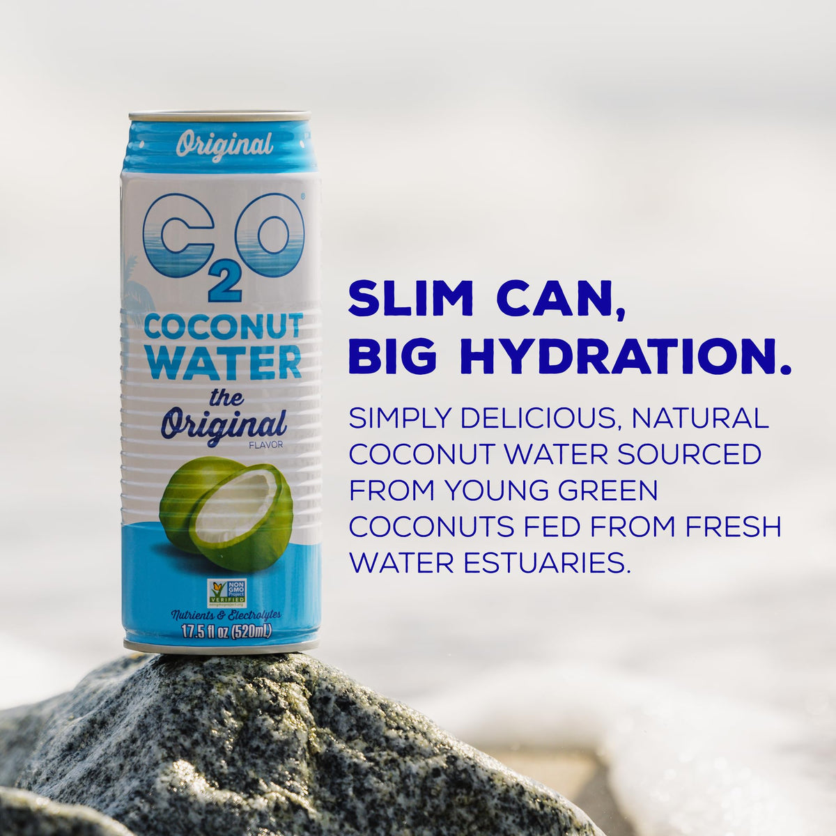 C2O Original Coconut Water 12-pack label shows convenient multipack.