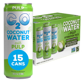 C2O Original with Pulp coconut water can delivering natural hydration and tropical flavor.