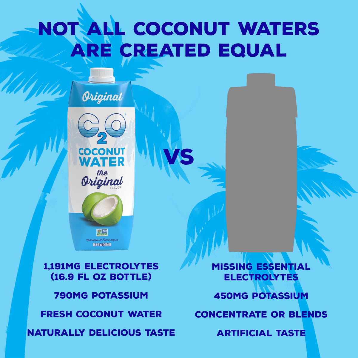 C2O Pineapple flavor coconut water 12-pack tetra packs refreshing tropical taste