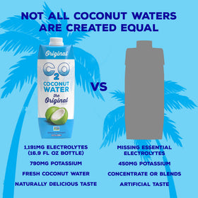 C2O Pineapple flavor coconut water 12-pack tetra packs refreshing tropical taste